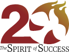 20th anniversary logo with a flame design, symbolizing success, growth, and achievement, commemorating two decades of excellence.