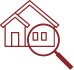 House under magnifying glass icon